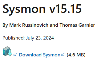 Sysmon Download Button