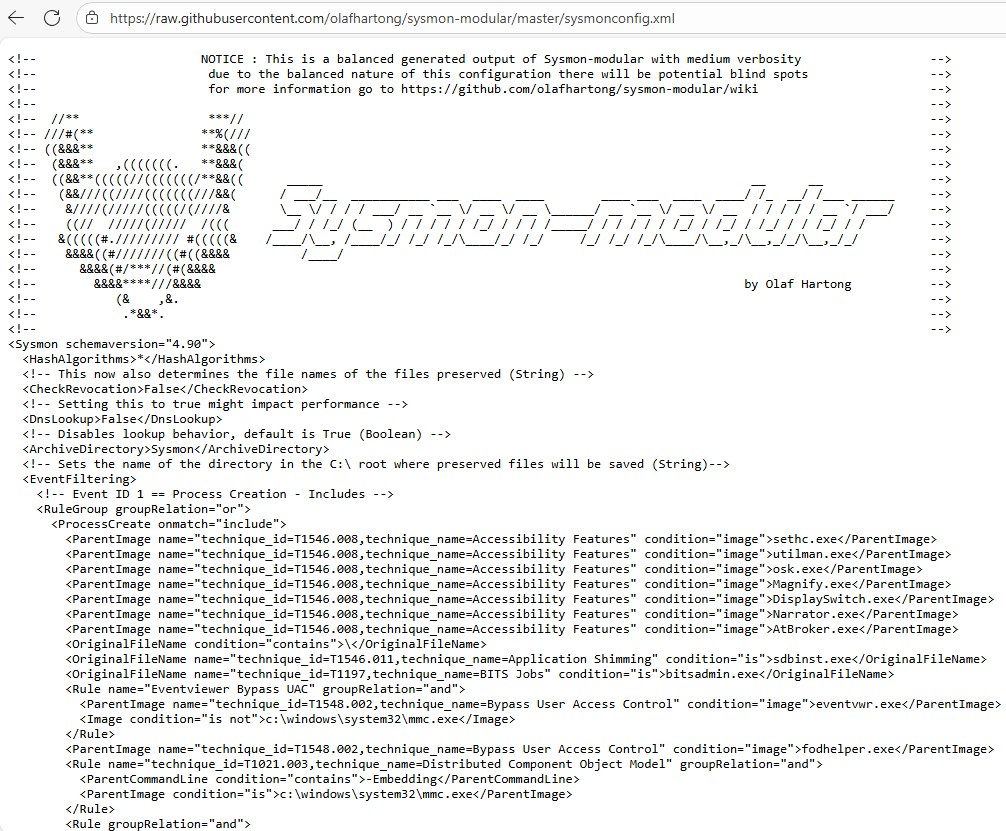 Sysmon Configuration File
