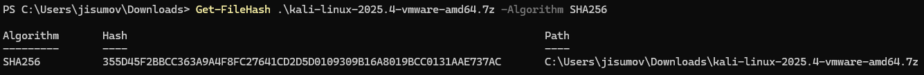 Kali Linux Powershell Hash