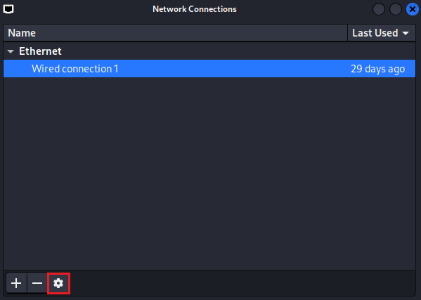 Kali Linux Wired Connection