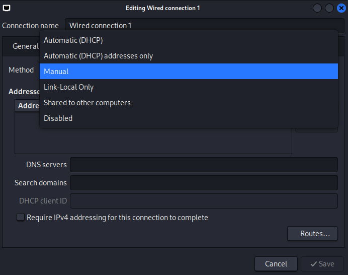 Kali Linux Manual Method