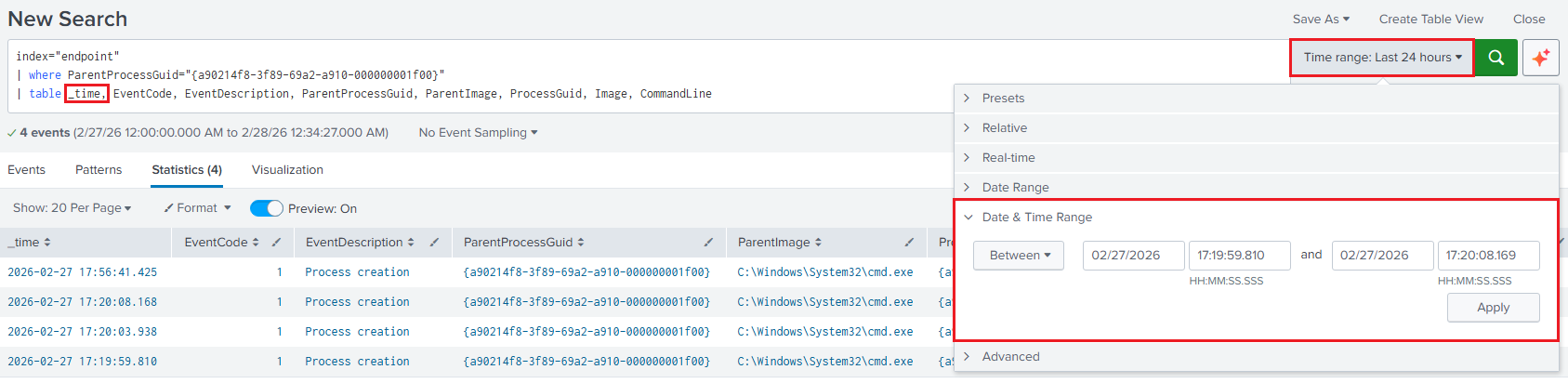 Splunk Date & Time Range Setup