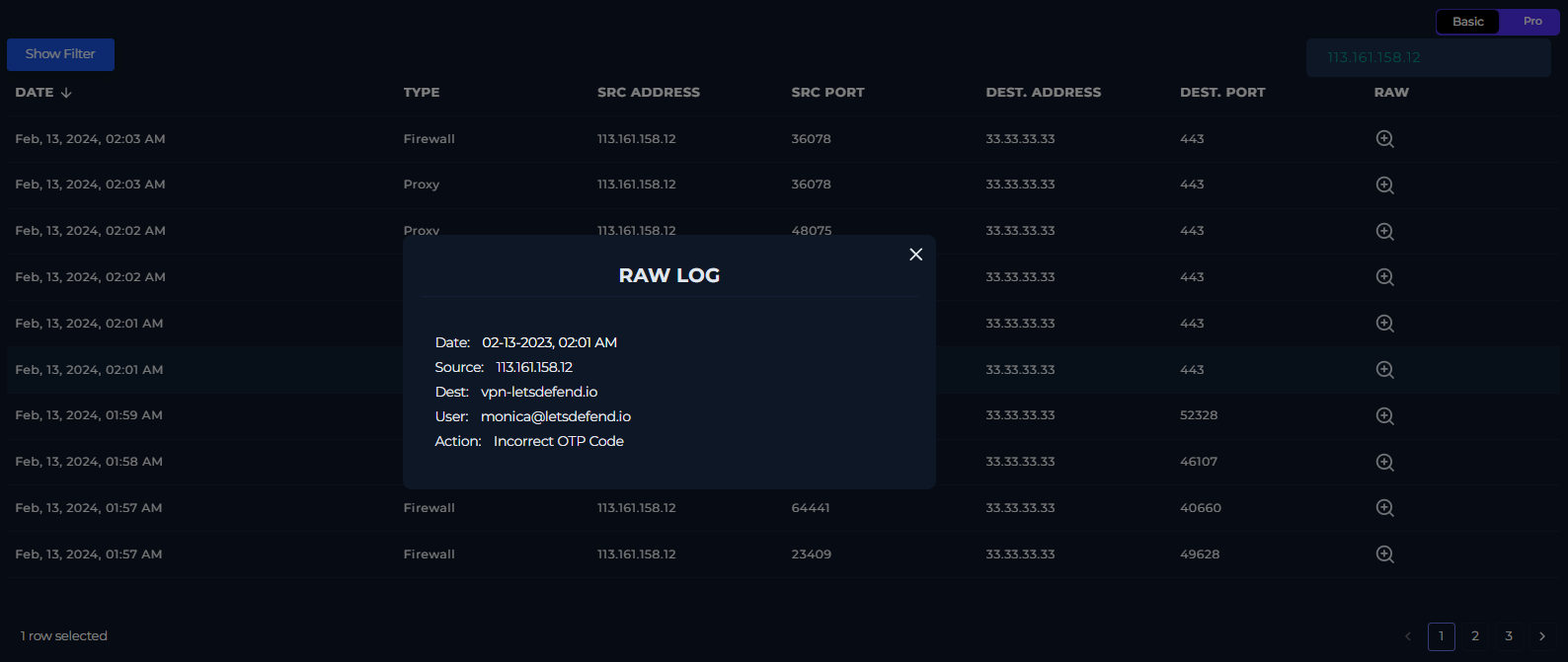 Firewall Event