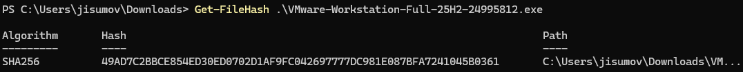 PowerShell Hash Generation