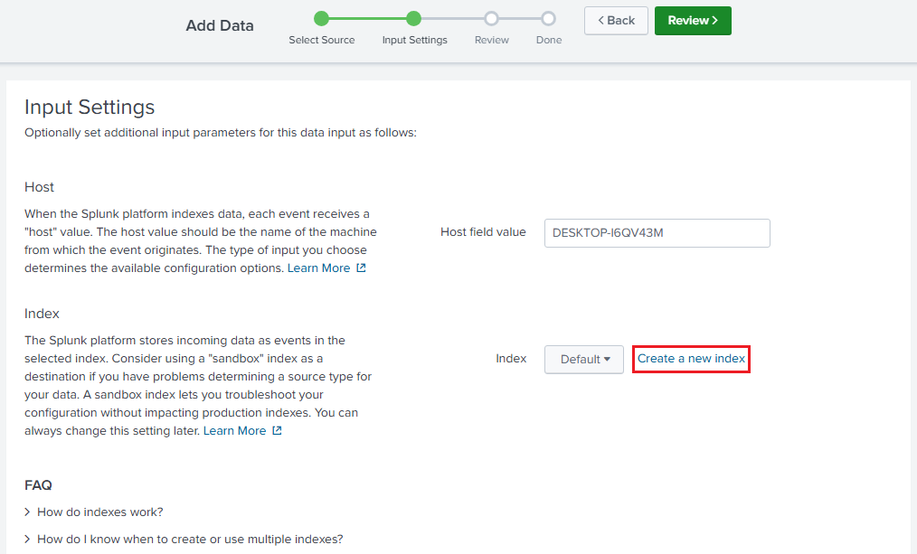 Splunk Index
