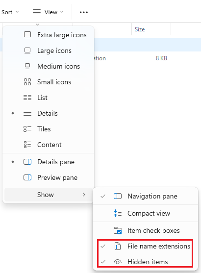 View Options