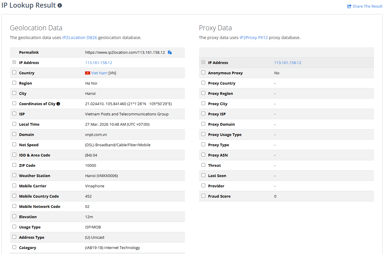 IP2Location IP Lookup