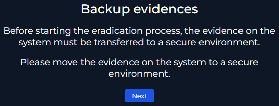 Evidence Backup