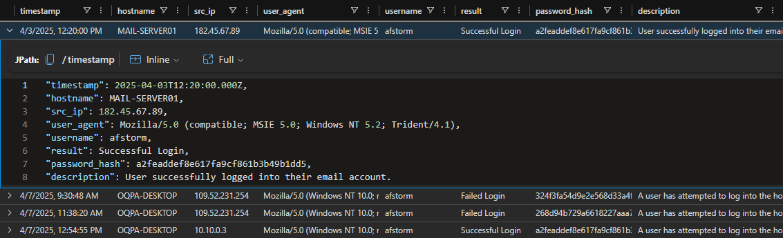 Afomiya Authentication Events